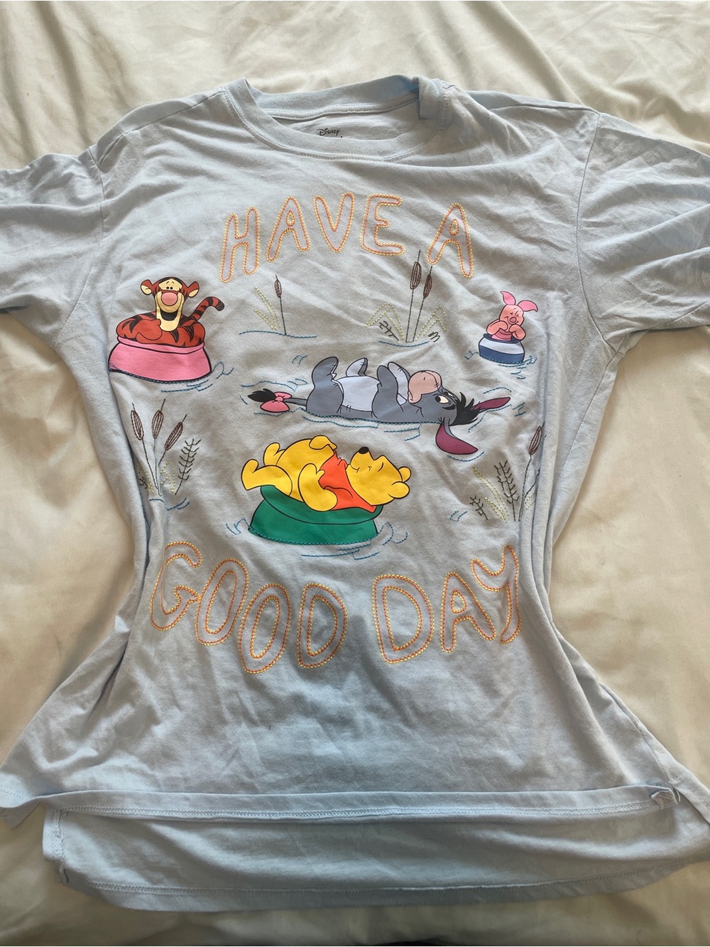Disney Light Blue Winnie the Pooh 'Have a Good Day' Tee